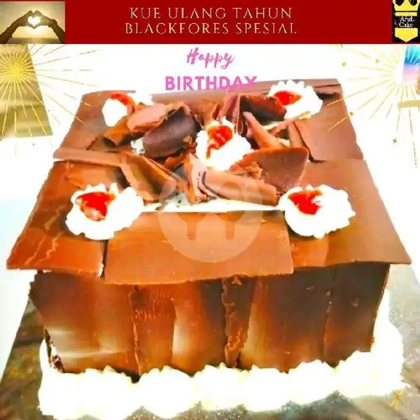 Kue Ultah Blackfores Spesial Cookies, Kotak, Uk : 15x15 | Kue Ulang Tahun ARUL CAKE, Pasar Kue Subuh Senen