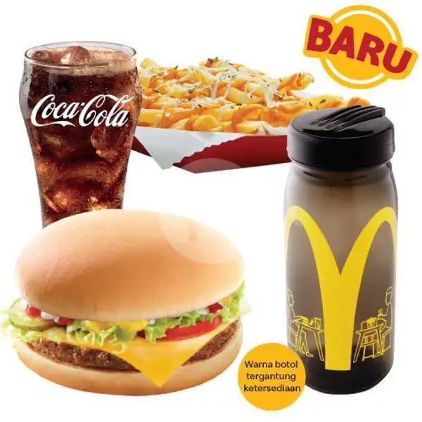 Cheeseburger Deluxe McFlavor Set + Colorful Bottle | McDonald's, Bumi Serpong Damai