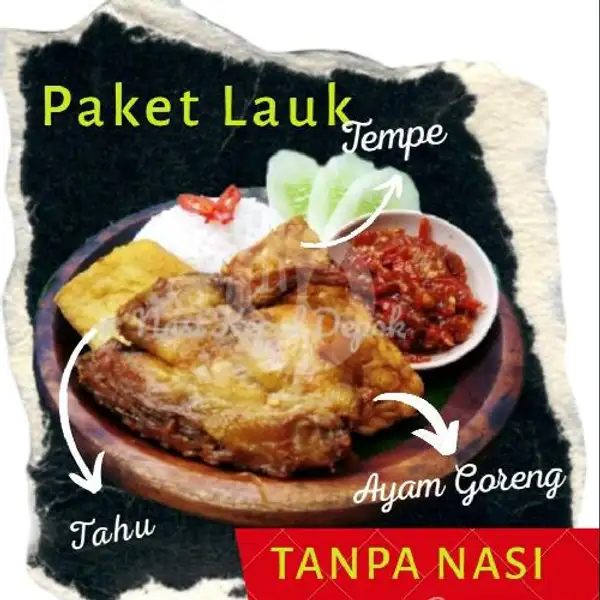Paket Lauk - Ayam Goreng (pot.8) + Tahu + Tempe | Nasi Kepal, Depok