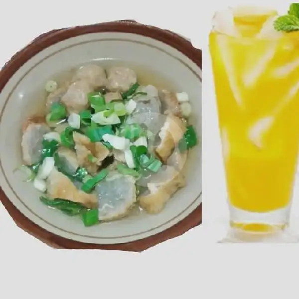 Bakwan Kawi Komplit + Es Nutrisari | Bakwan Kawi Bu Jarwani, Food Court UGM Baru