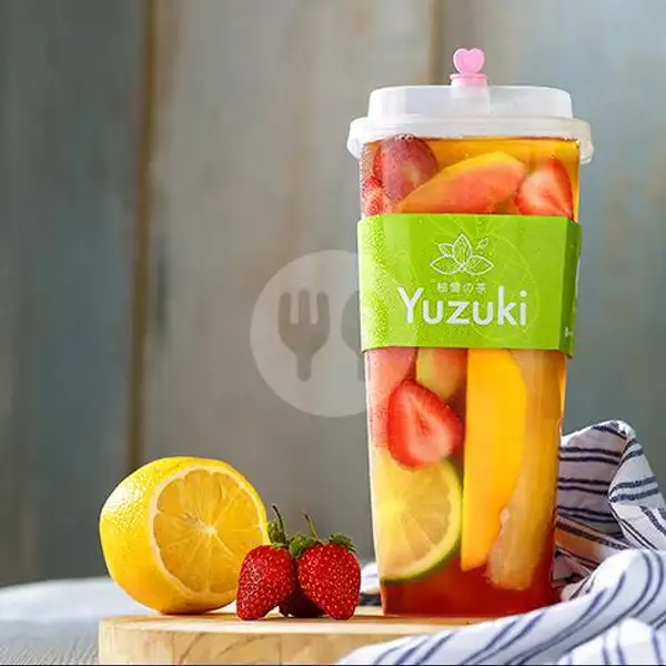 Signature Mixed Fruit Tea (XL) 1000ml | Yuzuki Tea & Bakery Majapahit - Cheese Tea, Fruit Tea, Bubble Milk Tea and Bread