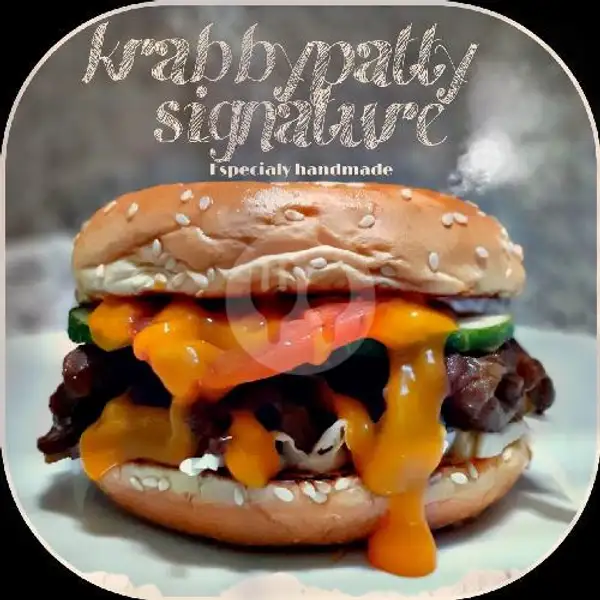 burger krabbypatty signature | Kedai Jajan Syauqi, Pondok Gede