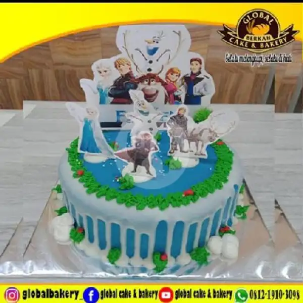 Black Forest Topper  Frozen (BF T 76) Uk 18x18 | Global Cake & Bakery,  Jagakarsa