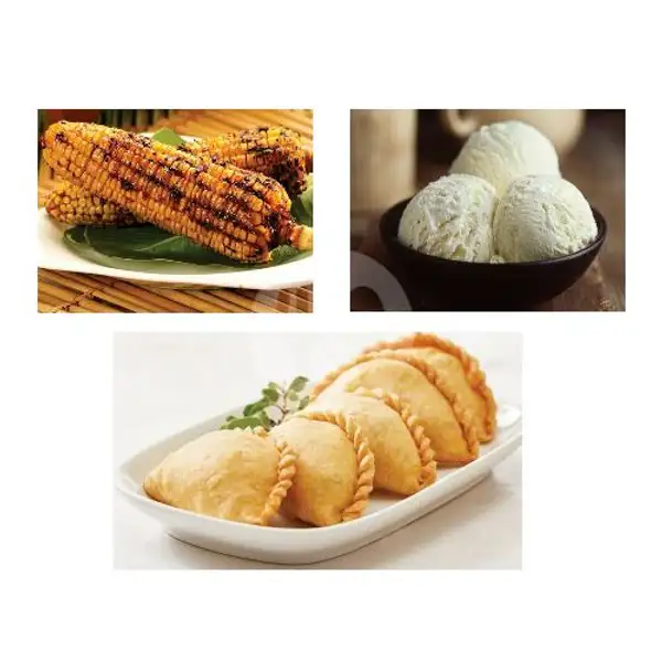 Chicken Puff+Jagung Bakar Black Peper+Ice Cream Vanilla | ADONAI ICE Cream