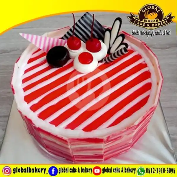 Redvelvet Cake (RC 46) UK 18x18 | Global Cake & Bakery,  Jagakarsa