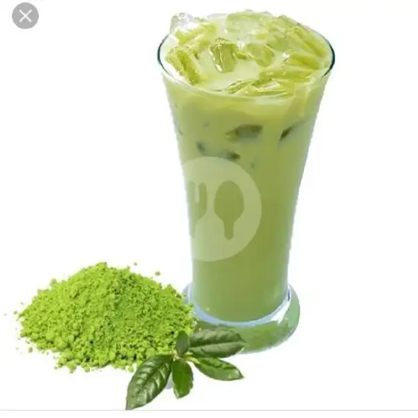 greentea(teh hijau) susu jumbo 22 oz | Jus Jupe Jumbo Piranha Atas &kripik Singkong,talas