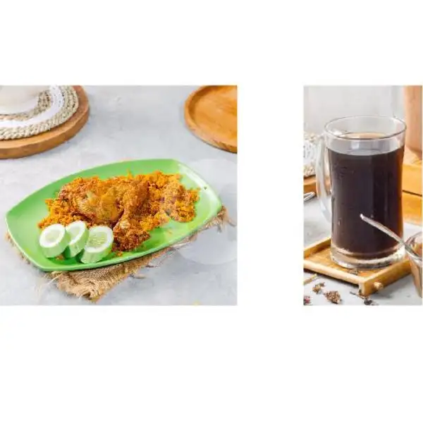 Paket Siap Saji - Ayam Goreng Paha - Liang Teh - 250mL | Ayam Goreng Kalasan Apau, Periuk