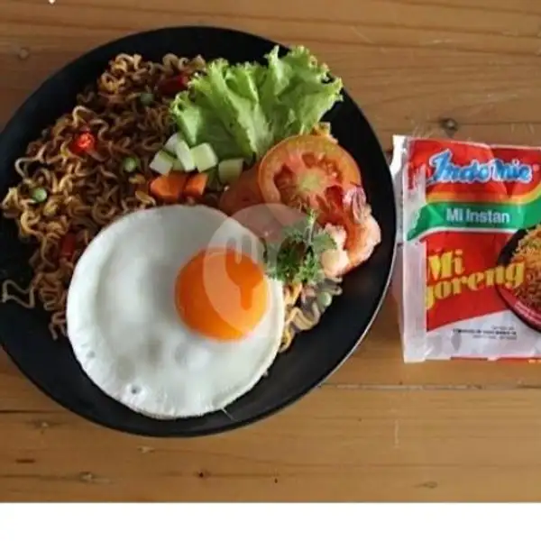 Indomie Goreng Original + Nasi + Telur + Sosis Free Es Teh / Teh Hangat | indomie Pedas Mantab, Taman