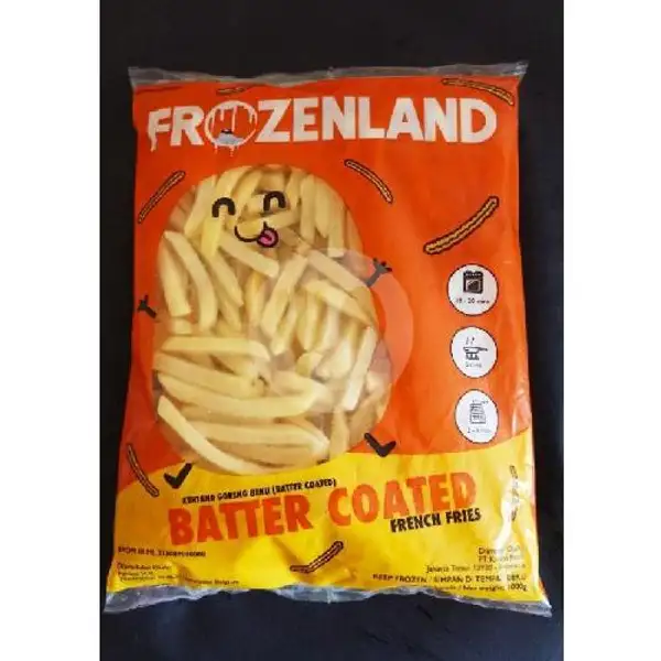 Frozenland Batter Coated 1kg ( kentang rasa keju)Frozen | Shane Frozen Food