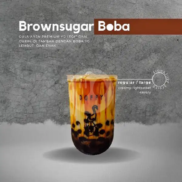 Brown Sugar Boba (Regular) | Doffy (Milk Boba & Coffee) Di Samping Angkringan Mas Tumin M. Yamin Samarinda