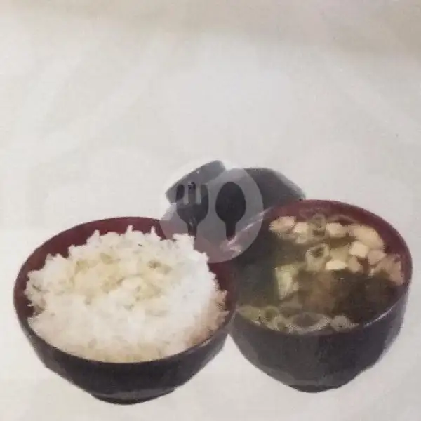 Rice Dan Miso Soup | Oba Japanese, Kertajaya