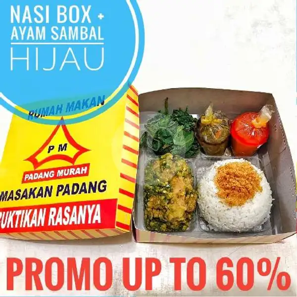 Nasi Box+ Ayam Sambal Ijo | Padang Murah