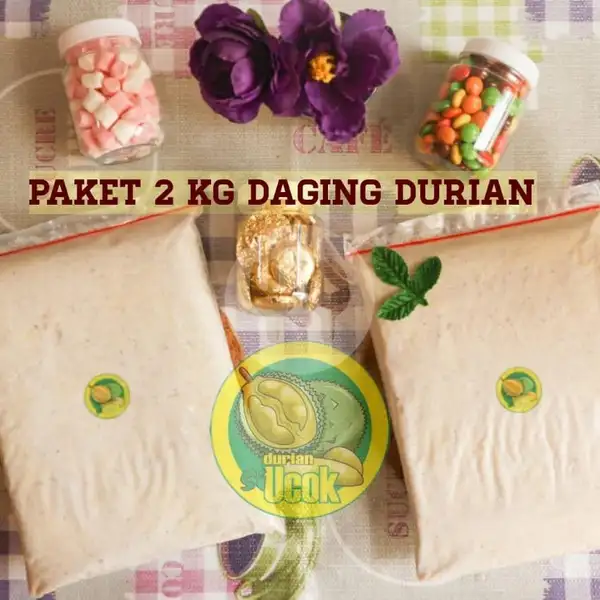 Paket 2 Kg Daging Durian | Durian Si Ucok