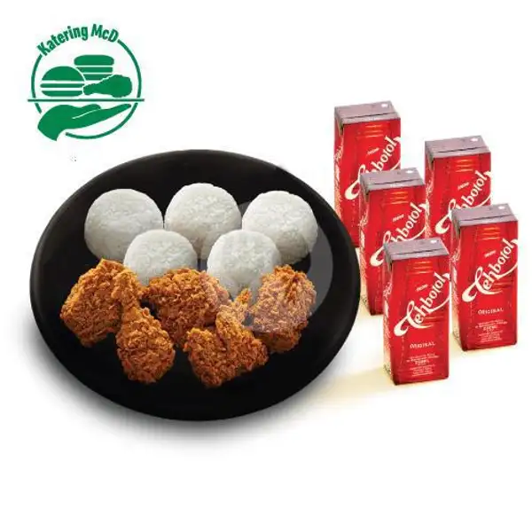 Paket Hantaran 5 Pcs Chicken Crispy, 5 Med Rice, 5 TBK 250 ml | McDonald's, Muara Karang