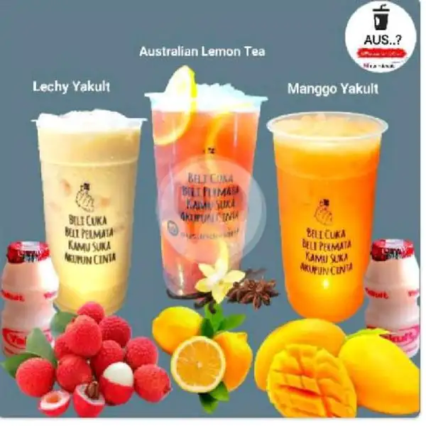 Aus Ber 3 ( Lecy Yakult,Australian Lemon Tea ,Mango Yakult ) | Aus, Pengasinan