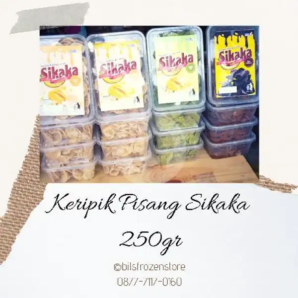 5 Pack Keripik Pisang Sikaka 250gr (Boleh Campur Rasa Kecuali Original) | Bils Frozen Store