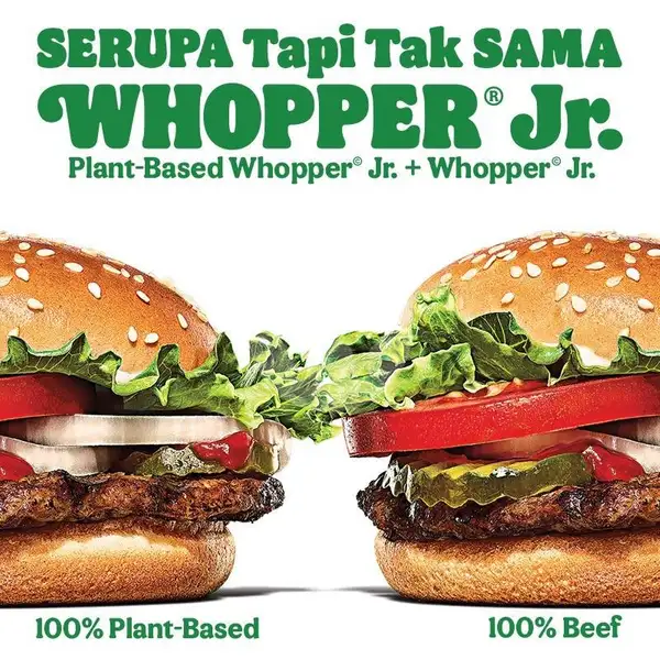 Spot the Difference! Plant-Based Whopper Jr. & Whopper Jr. Combo | Burger King, Hayam Wuruk