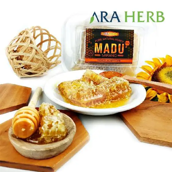 Madu Sarang Asli 500 gr Honeycomb Malifera / Madu Herbal Murni | Kurma Arafah, KH Mas Mansyur