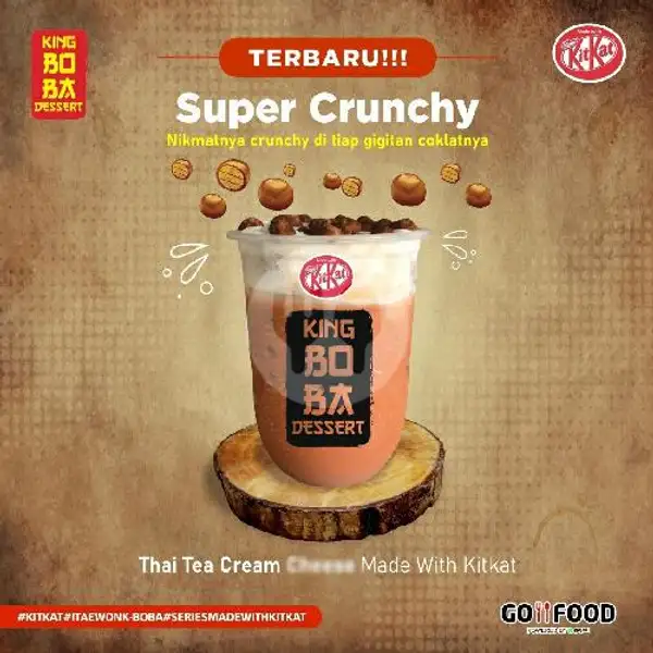 Thai Tea Cream With Kitkat | King Boba Dessert, Kintamani