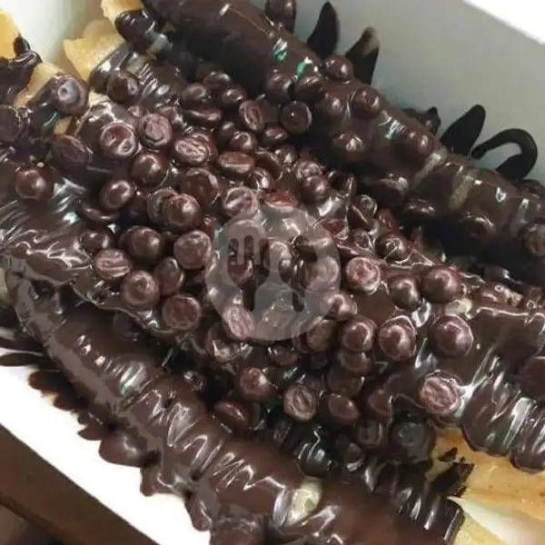 pisang selumut chocolate toping chococip | Coklat Mozarella Hitz Novren
