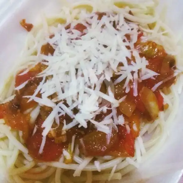 Spaghetti Rumahan | Lopis Betawi dan Salad buah (salbuger) Dapur Mpok Win, Bintara Jaya