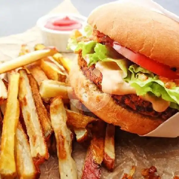 Simple Burger | Wayout Meal And Drink Semarang, Sawojajar