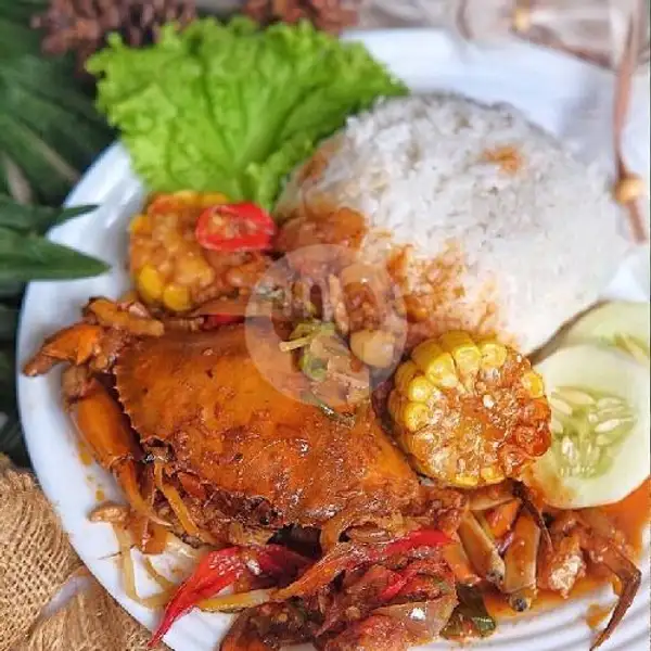Kepiting Jantan 150g+Nasi Putih | Kepiting Maknyuz Sby, Tandes