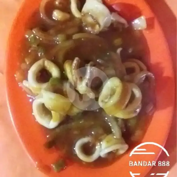 cumi goreng saos tiram | Bandar 888 Sea food Nasi Uduk
