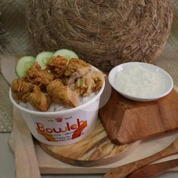 Nasi + Ayam Popcorn Saus Mayonais | Ayam Popcorn Bowleh, Cikaso