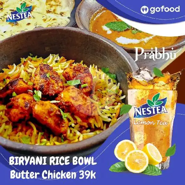 Biryani Rice Bowl Butter Chicken - Free Lemon Tea By Nestea | Prabhu Curry House, Prabudimuntur