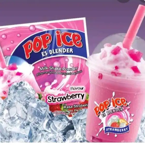 Pop Ice Strawberry | Seblak Warung Hana, Sekneg Raya