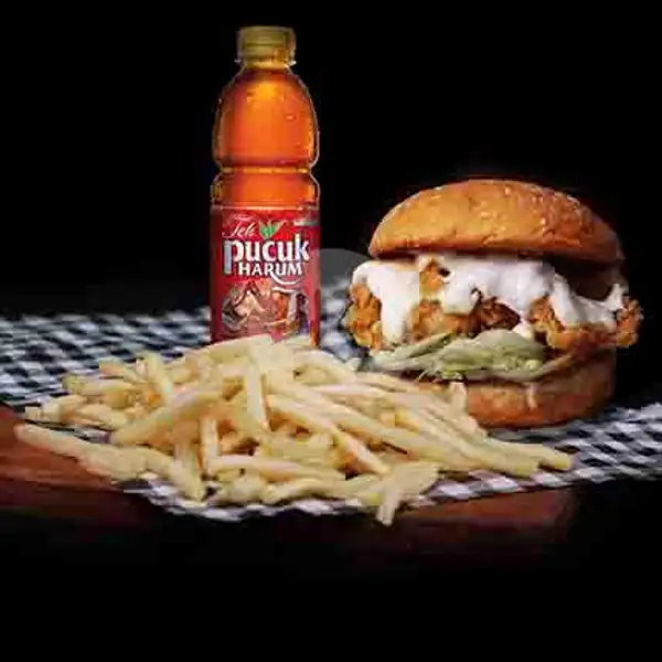The OG Chicken Burger Meal | Burger Bros, Ampera