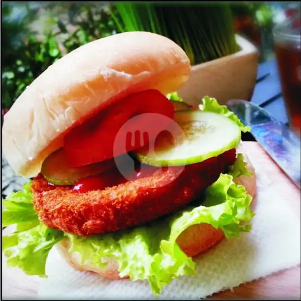 Crispy Chicken Burger | Mie Ramen Micasa, Cilodong