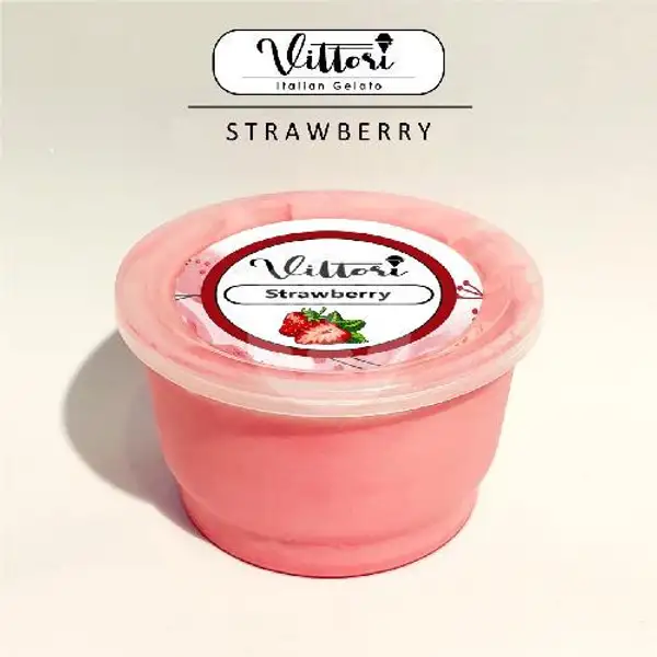 Ice Cream Es Krim Gelato Vittori - Strawberry | Vittori Gelato