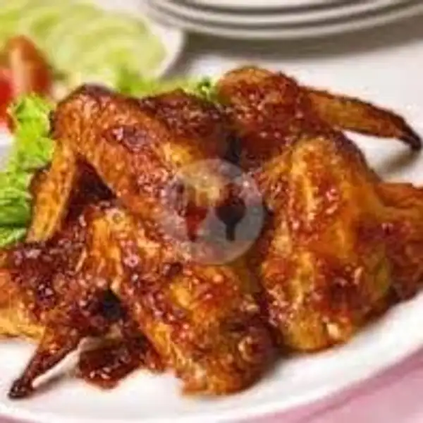 sayap ayam isi 4 sayap tanpa nasi + sambel + lalap | Pondok Ayam Bakar tik Tik Duri Kepa, Green Ville