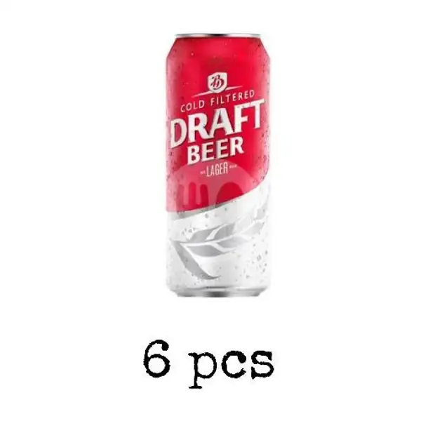 6 Pcs Draft Beer Can 500ml | Buka Botol Green Lake