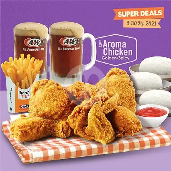 SUPER - 6 Aroma Chicken, Fries, Rice & RB | A&W, RS St. Carolus