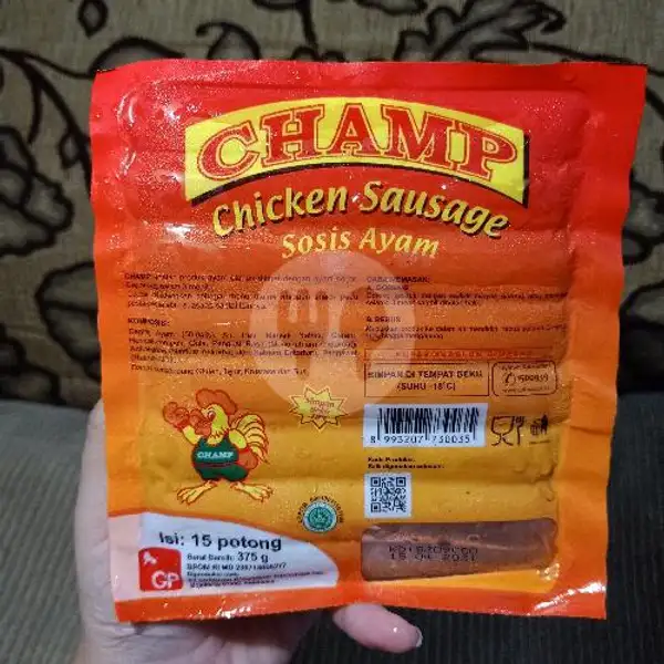 CHAMP Sosis Ayam 375gr 15pcs | Frozen Food Valencia, Gedangan