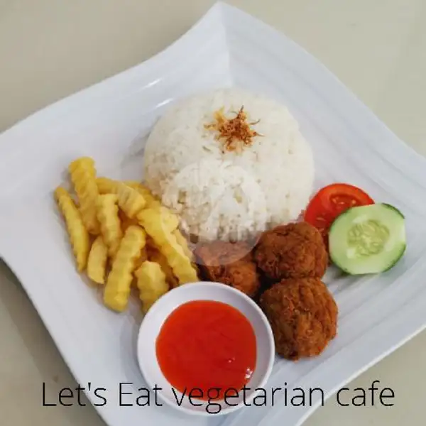Nasi KFC | Let's Eat Vegetarian Cafe. Kota Batam