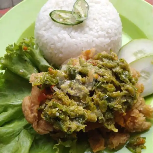 Ayam Geprek Sambel Ijo + Nasi | Warung Anggita, Kelapa
