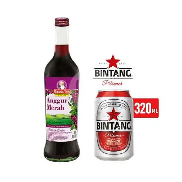 Anggur Merah x Bintang Can 320ml | Buka Botol Green Lake