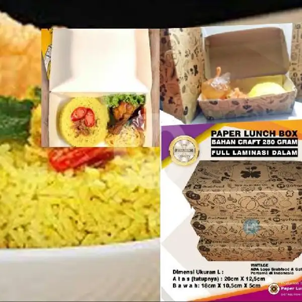 Naskun Semur Telur Paper Lunch Box | Nasi Kuning DEN ARKA, Pagarsih