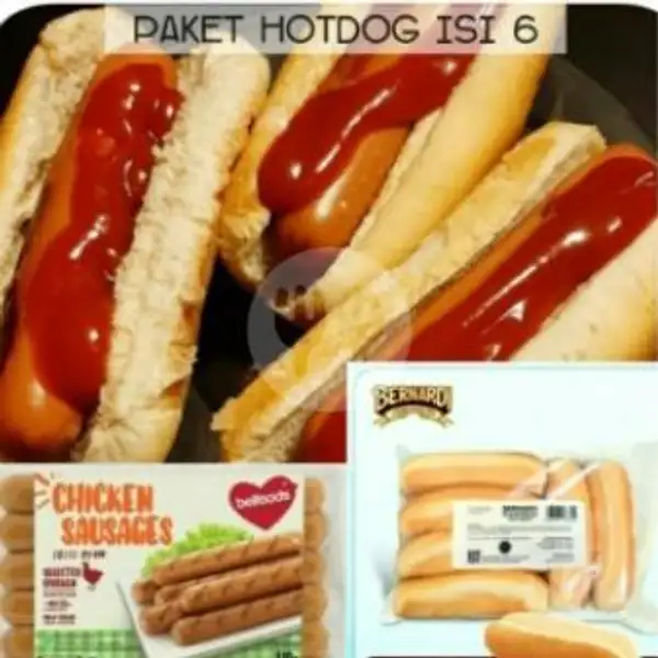 Paket Hotdog Isi 6 Uk Besar ( Frozen ) | Dimsum Pempek Baso Aci Dan Frozen Food ADA,Bojong Pondok Terong