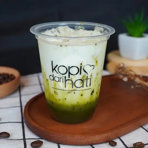 Ice Matcha Latte With Ice Cream | Kopi Dari Hati Gondangdia 