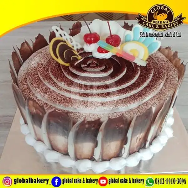 Tiramisu Cake (TC 51) UK 18x18 | Global Cake & Bakery,  Jagakarsa