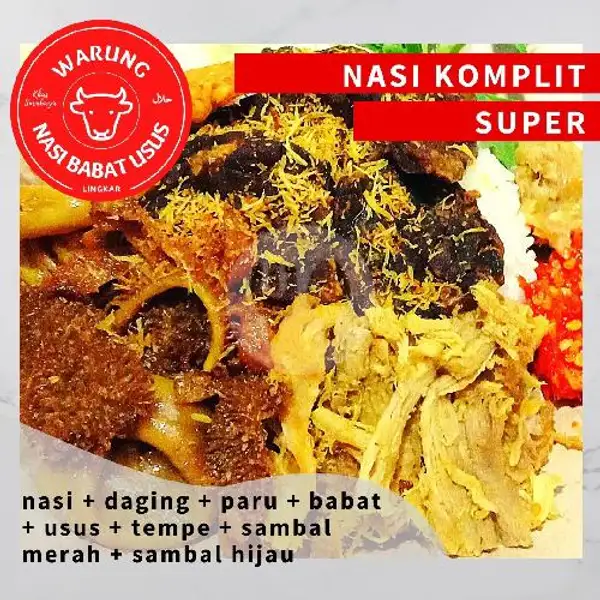 Nasi Super Komplit | Nasi Babat Usus Khas Suroboyo, Lingkar Selatan