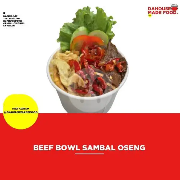 Beef Bowl Rempah Sambal Oseng | Dahouse Made Food