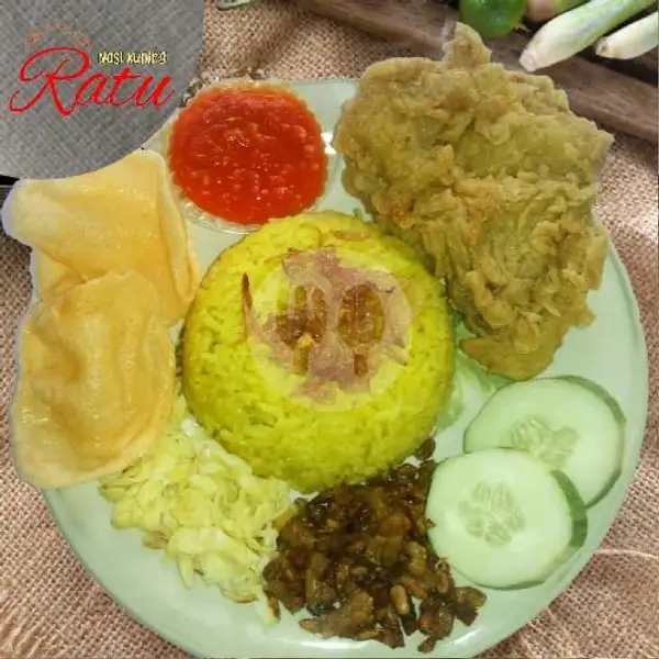 Nasi Kuning Ayam Crispy / Geprek | Ayam Geprek Ratu, Kebon Jahe