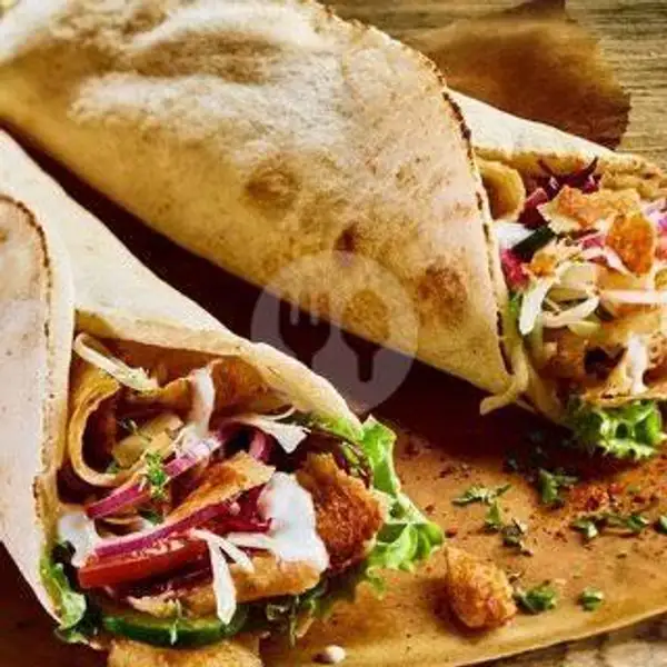 Daging Sapi + Telur + Chiken Crispy | Khansa Kebab Burger & Hot Dog, Purwosari 1B