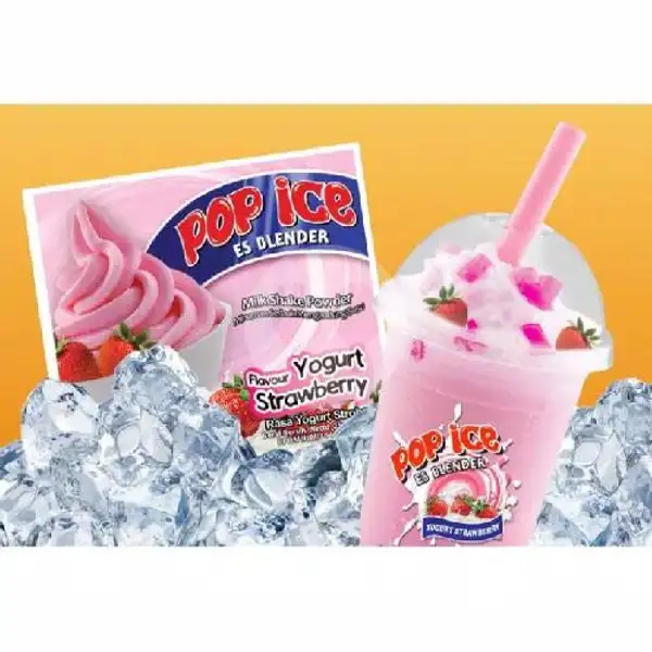 Pop Ice Yogurt Strawberry Blend | Seblak Warung Hana, Sekneg Raya